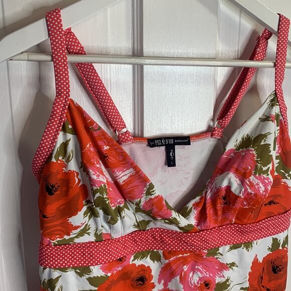 Pez D’or Barcelona Floral White Pink One Piece Maternity Swimsuit W-540 Size L - Picture 3 of 8